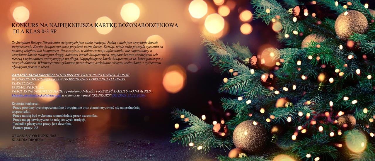 Read more about the article Konkurs na kartkę bożonarodzeniową