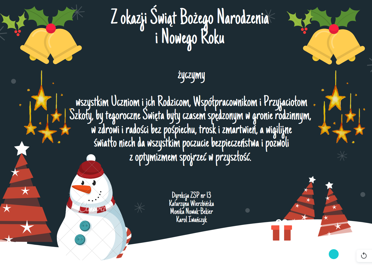 Read more about the article ŻYCZENIA ŚWIĄTECZNE