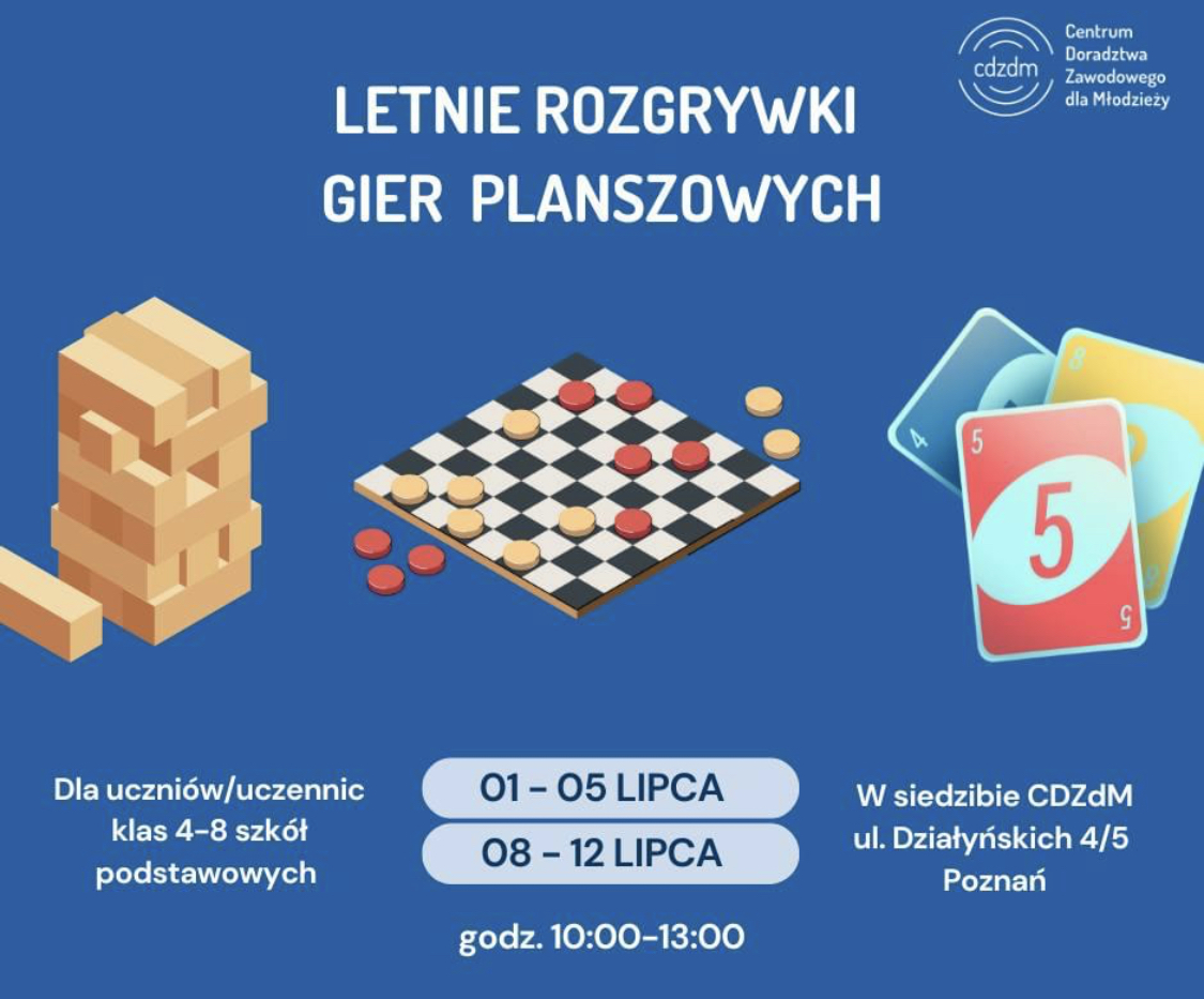 Read more about the article Letnie rozgrywki gier planszowych „ZAGRAJ Z NAMI ZAWODOWO”